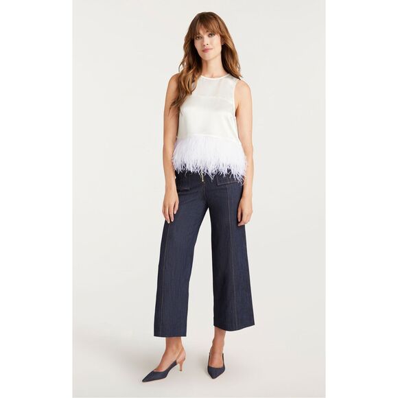 CINQ A SEPT SMOOTH SATIN CHARISSE TOP XL $425 - Picture 1 of 10